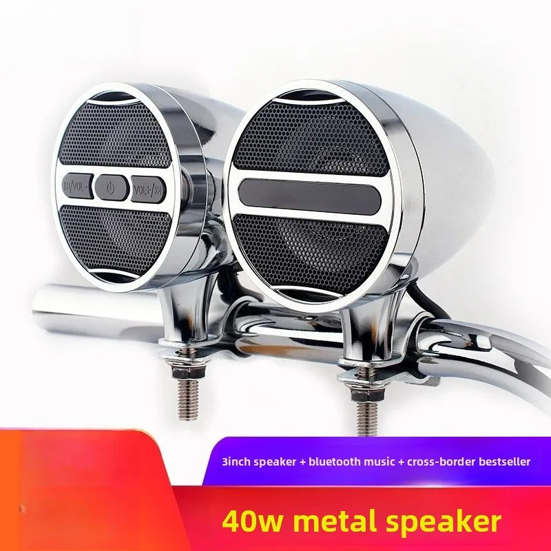 Bluetooth Speaker Waterproof - Speaker Bluetooth Sepeda Motor Logam Penuh