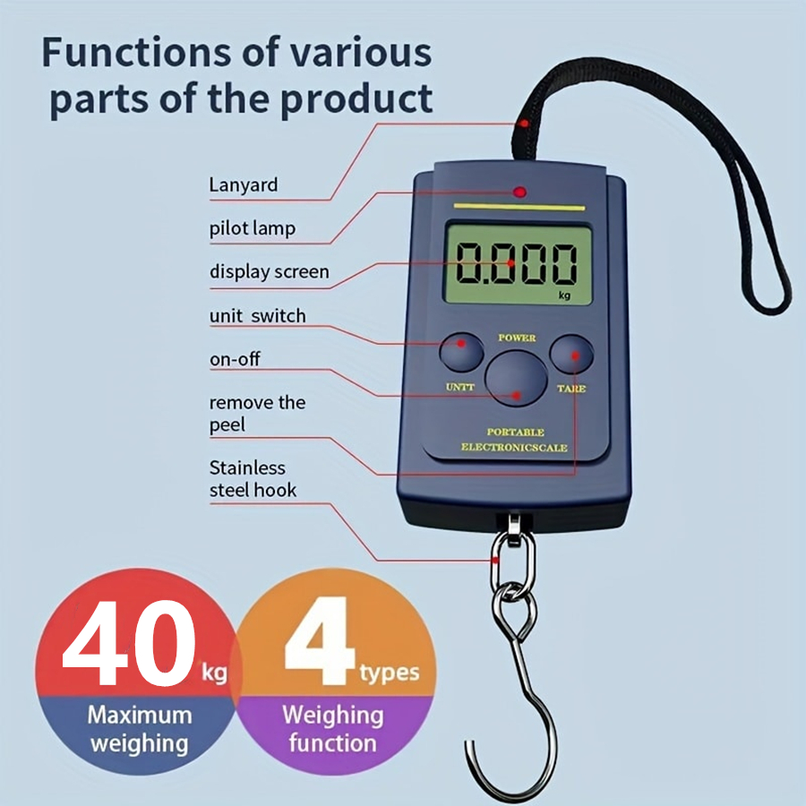 Useful Electronic Gadgets - Alat Timbangan Gantung Portabel Digital Elektronik