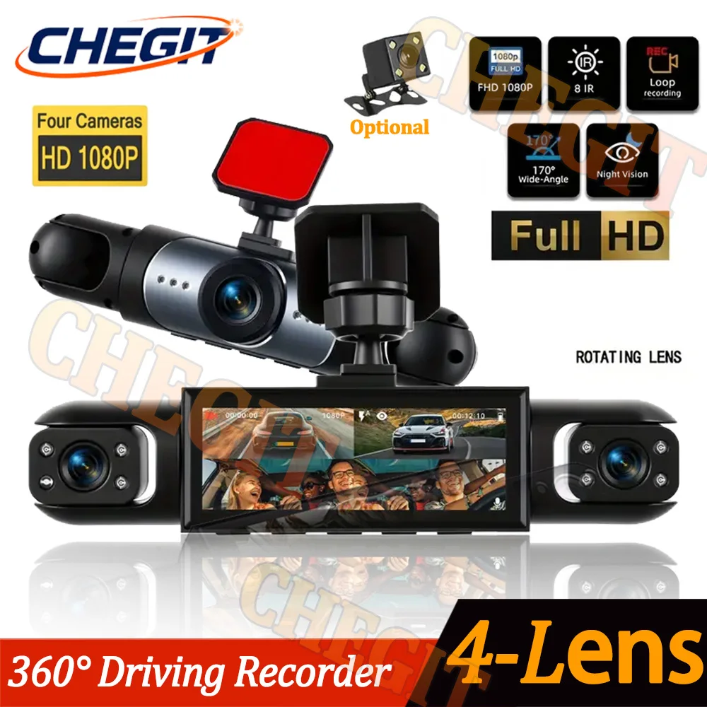 Panoramic Dash Cam 360 - BARU 360 ° Kamera Mobil 1080P