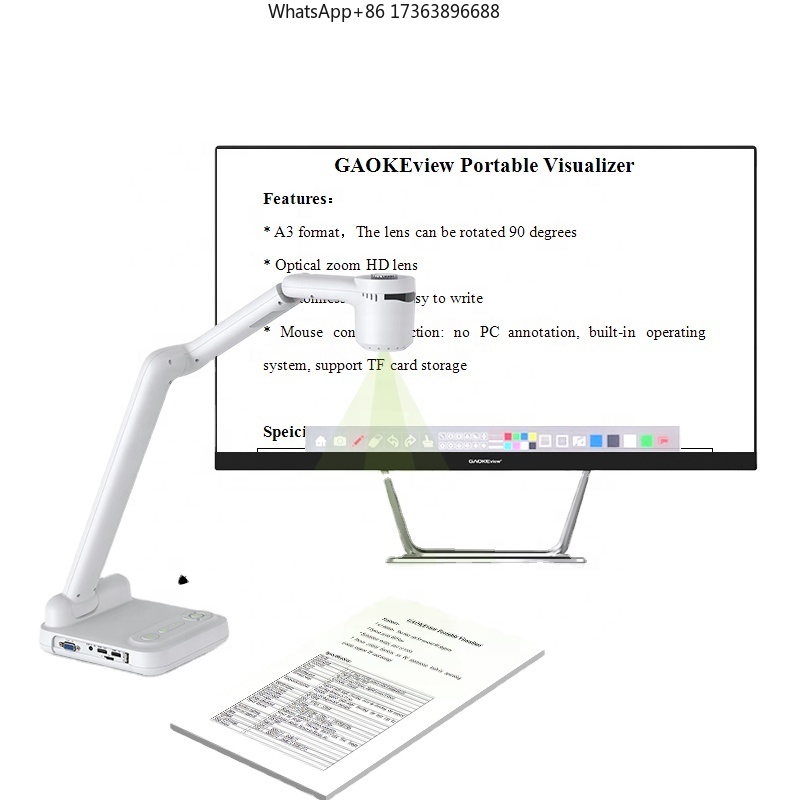 Document Camera Visualizer - Kamera Dokumen Mini Scanner Gaoke A3A4