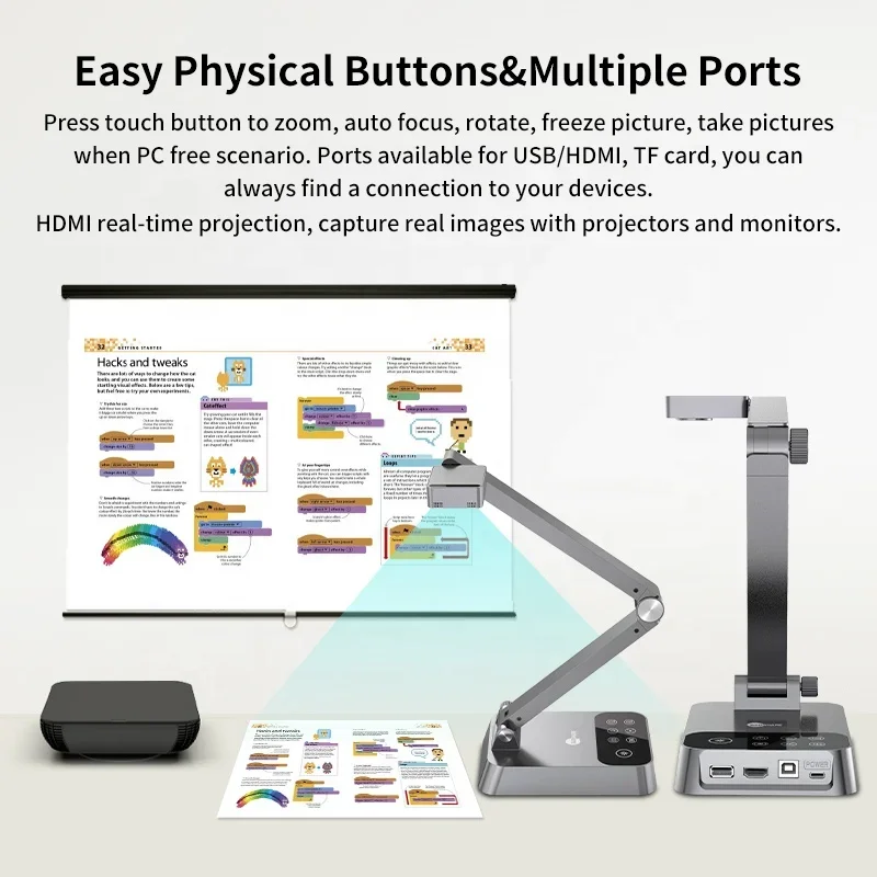 Document Camera Visualizer - Alat Proyektor Edukasi Portabel Baru A3