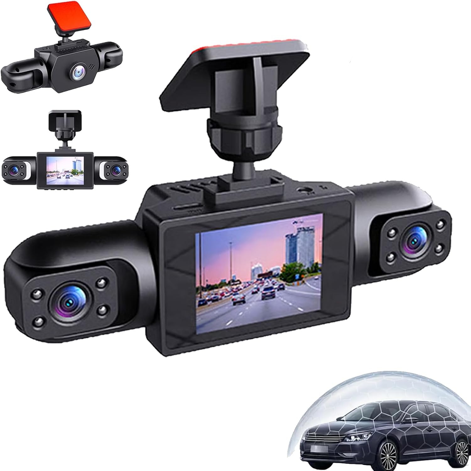 Panoramic Dash Cam 360 - Kamera Dasbor Panorama 360 Derajat 1080P
