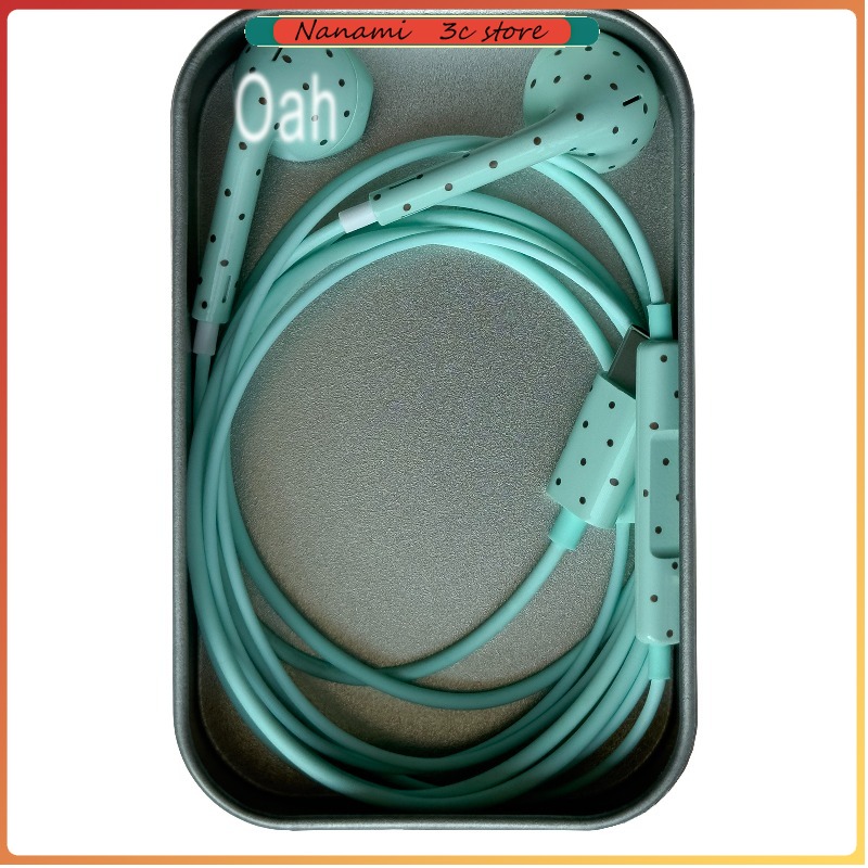 Electronic Gift - Oah Polka Dot Earphone Berkabel Bahan