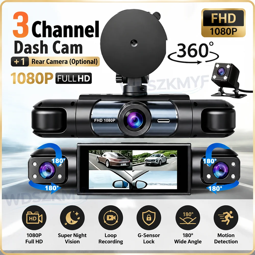 Panoramic Dash Cam 360 - HD 1080P 3/4H 360 ° Kamera