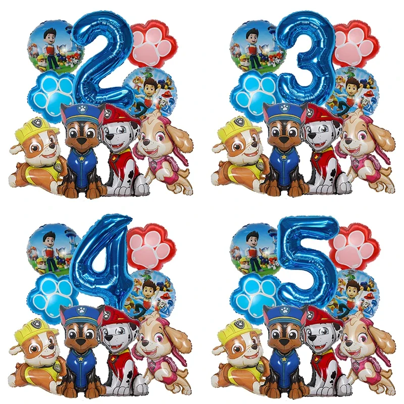 Electronic Gift - 9pcs Balon Foil Kartun Paw Patrol,