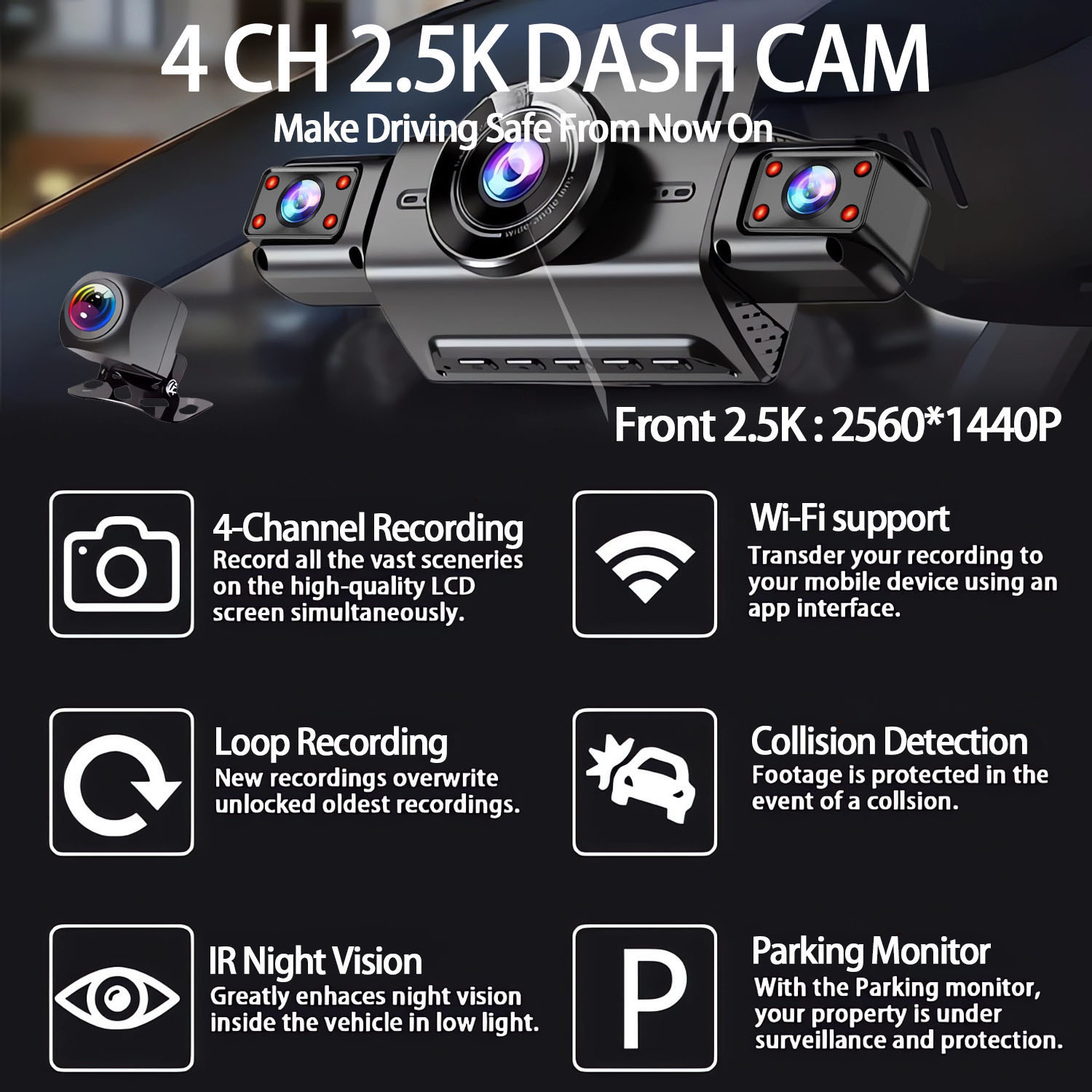 Kamera Dasbor Mobil DVR 360 De - Panoramic Dash Cam 360 ulasan dan harga