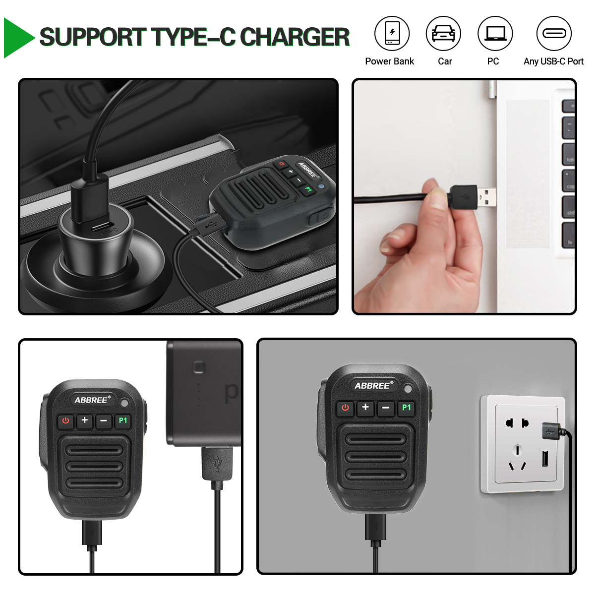 ABBREE Walkie Talkie mikrofon  - Bluetooth Speaker Waterproof ulasan dan harga