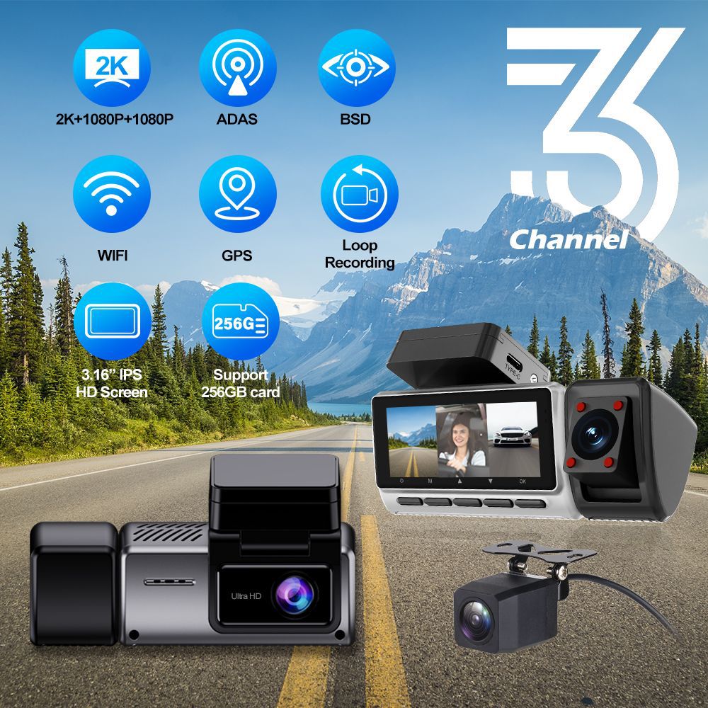 Dashcam GPS HD WIFI 3,16 inci  - Panoramic Dash Cam 360 ulasan dan harga