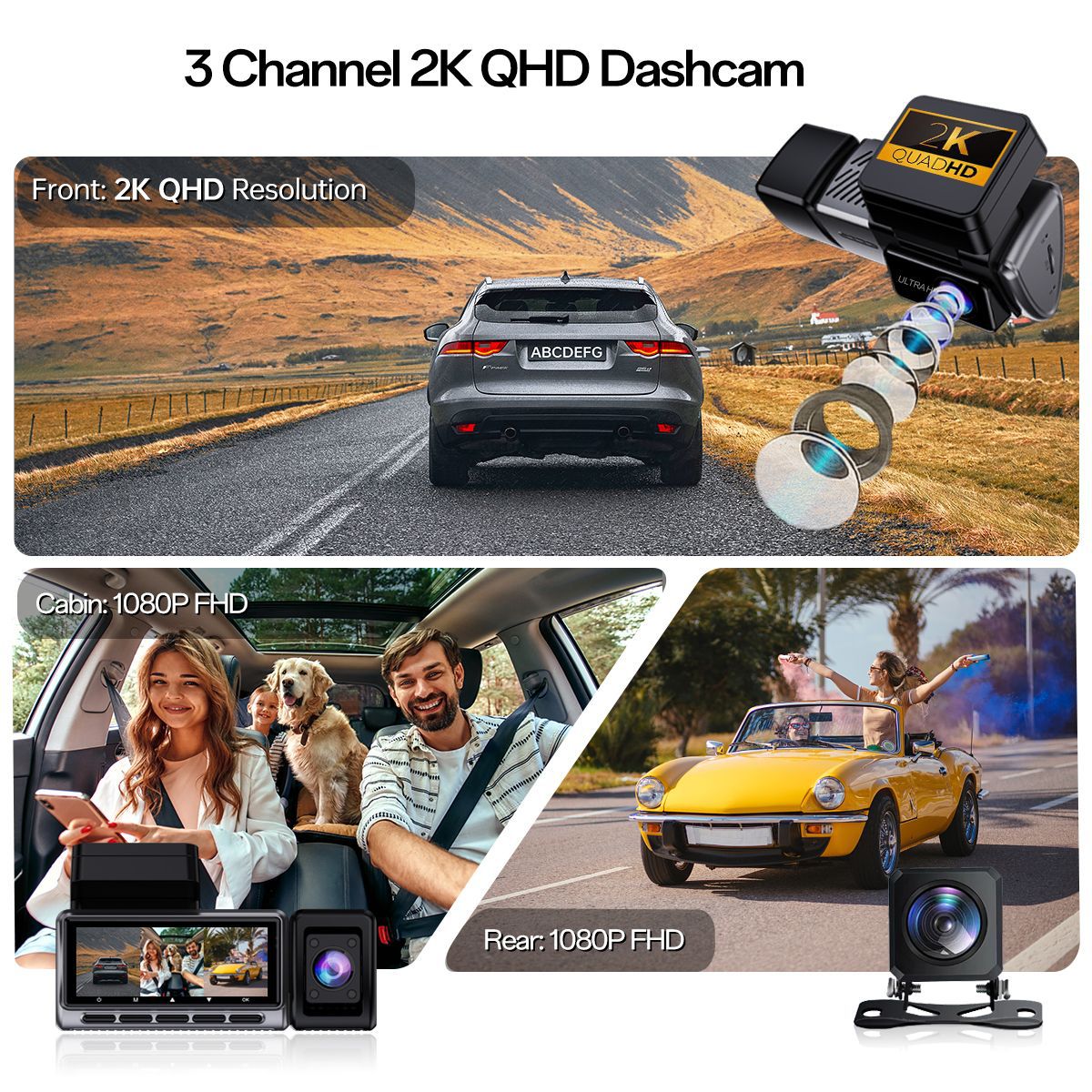 Dashcam GPS HD WIFI 3,16 inci  - Panoramic Dash Cam 360 ulasan dan harga