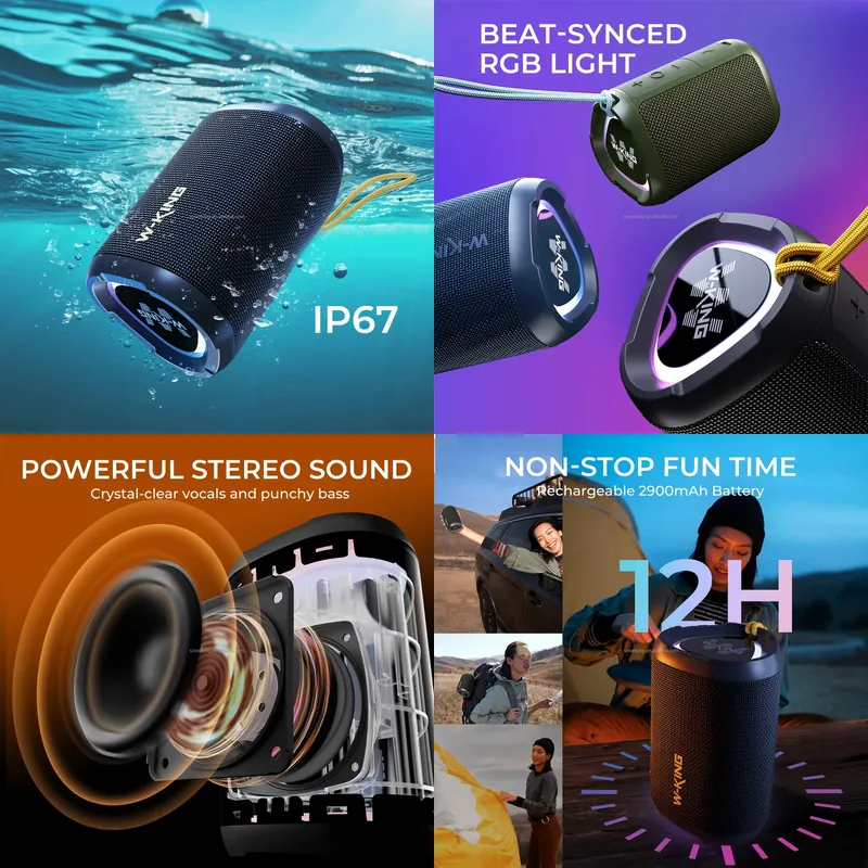 W-KING D110 Speaker Bluetooth  - Bluetooth Speaker Waterproof ulasan dan harga