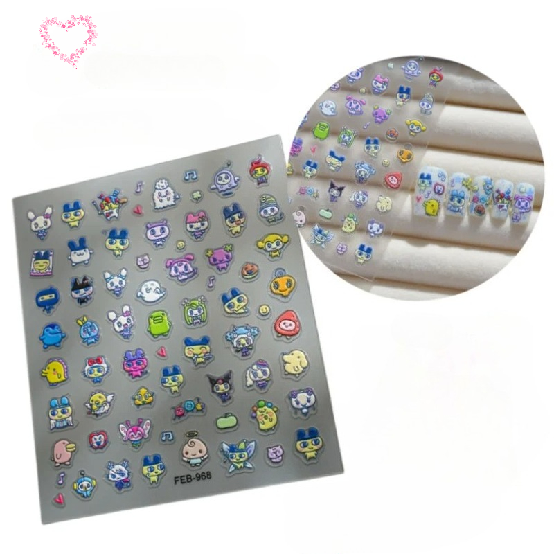 Stiker kuku 3D relief elektron - Diy Electronics Gadgets ulasan dan harga