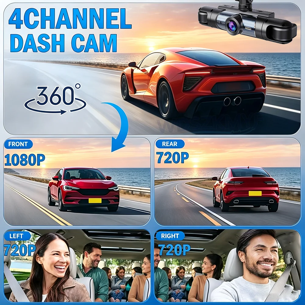 HD 1080P 3/4H 360 °   Kamera D - Panoramic Dash Cam 360 ulasan dan harga